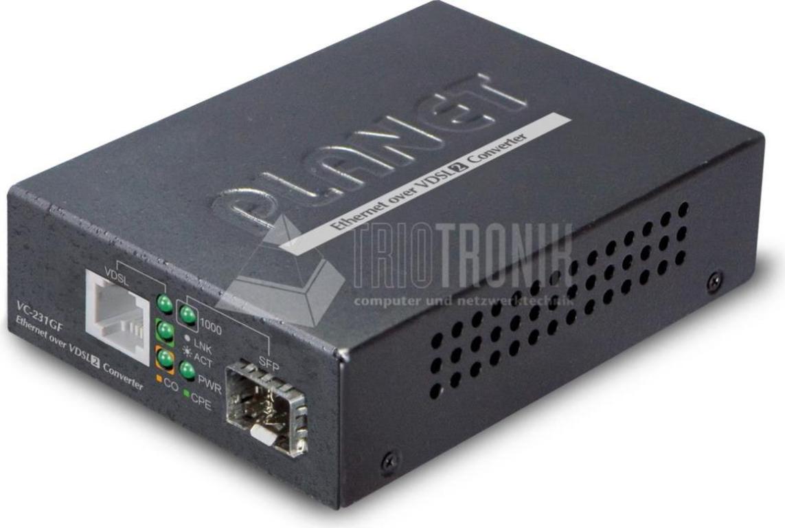 Image PLANET VC-231GF - 1000 Mbit/s - IEEE 802.1p,IEEE 802.3x,IEEE 802.3z - 1000BASE-