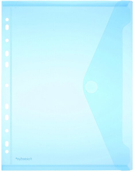 Image PP-Umschlag A4, Lochrand blau transparent