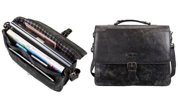 Image PRIDE&SOUL Aktentasche SCRATCH, L eder, schwarz (5317867)