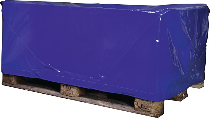 Image Palettenabdeckhaube PVC-Gewebefolie blau L1250xB850xH500mm o.Reißverschluss