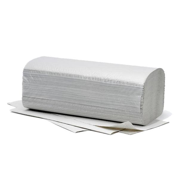 Image Papierhandtücher 1-lagig, 25 x 23 cm, V-Falz, Recycling natur, 41 g/m² | 5.000 Blatt/Karton