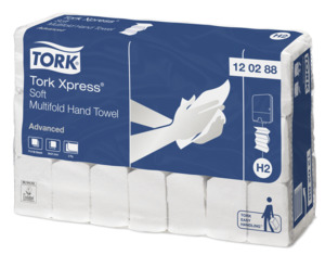 Image Papierhandtücher 2-lagig, 21,2 x 34 cm, Interfold, weiß "Tork Xpress® Multifold Advanced" | 2856 Blatt/Karton