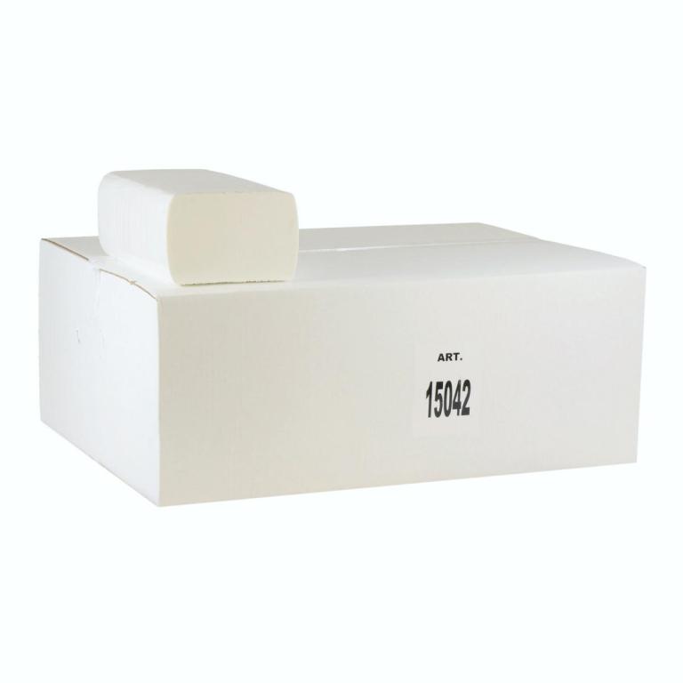 Image Papierhandtücher 3-lagig, 21,5 cm x 36,0 cm, Interfold, 100% Zellstoff weiß, 18 x 100 Tücher | 1.800 Blatt/Karton 