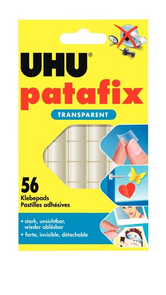 Image Patafix UHU transparent wieder ablösbare Klebepads