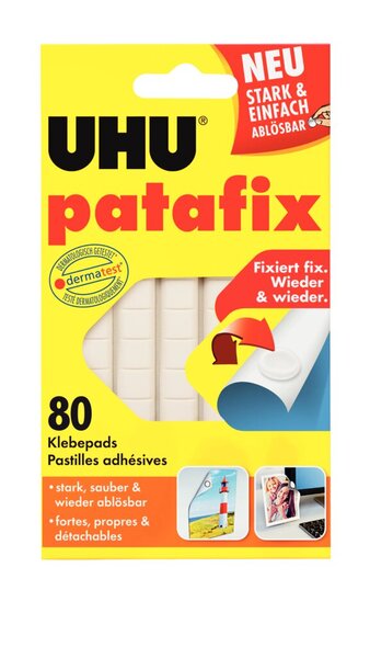 Image Patafix UHU weiss wieder ablösbare Klebepads