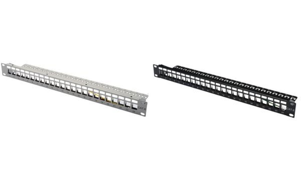 Image PatchPanel Cat.6 24 Port Digitus / grau / Keystone
