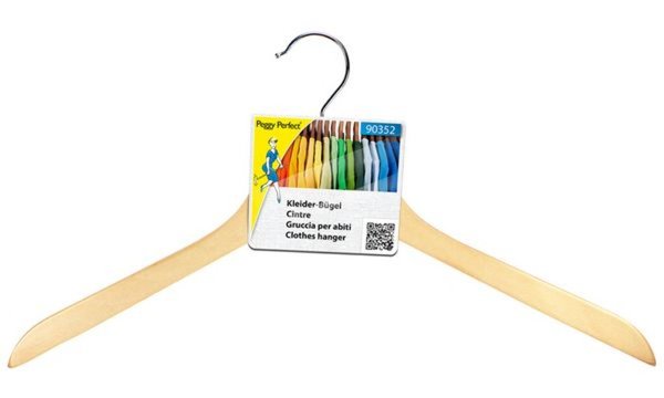Image Peggy Perfect Holz-Kleiderbügel ohn e Steg, natur (6422187)