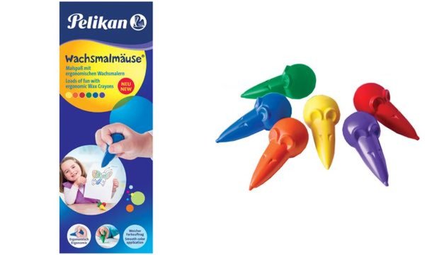 Image Pelikan Wachsmalmäuse, farbig sorti ert, 6er Geschenk-Set (56804073)