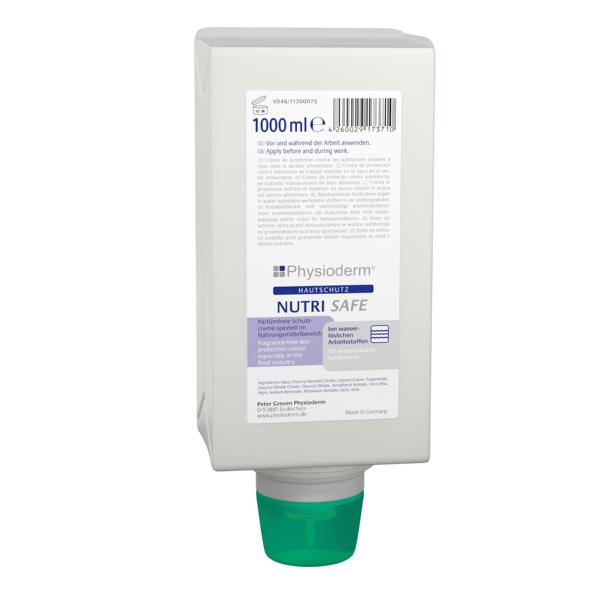 Image Physioderm® NUTRI SAFE | 1000 ml VarioflascheHautschutzcreme beim Umgang mit wasserlöslichen Arbeitstoffen, speziell im Nahrungsmittelbereich, passende Spender (70481, 70412, 70414)