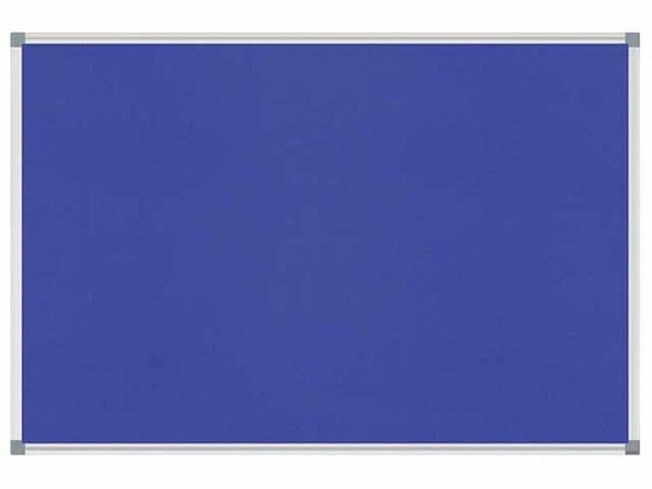 Image Pinnboard Standard 90/120 blau Textil Alurahmen, Ecken grau