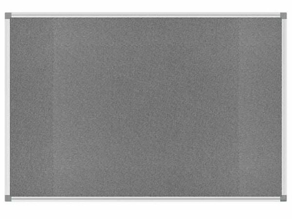 Image Pinnboard Standard 90/120 grau Textil Alurahmen, Ecken grau