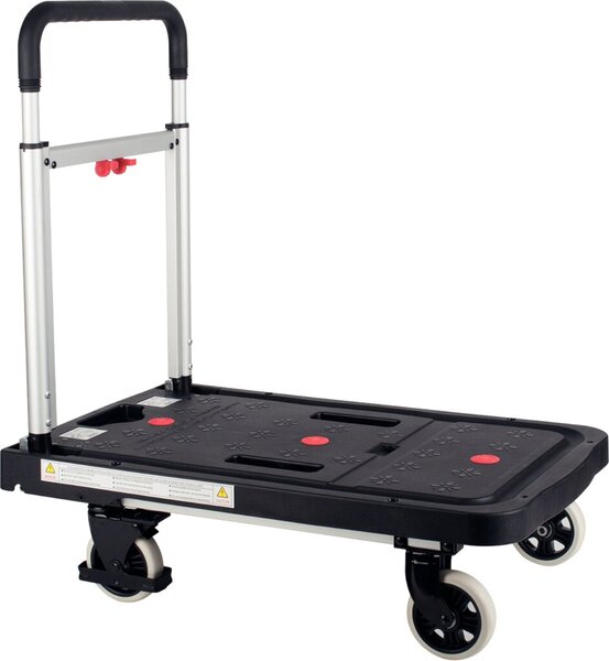 Image Plattform-Wagen klappbar, max. 150 kg belastbar, 4 Rollen, schwarz/silber