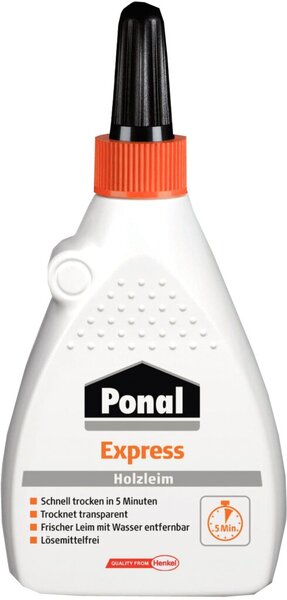 Image Ponal Express Holzleim, 120g Flasche, gebrauchsfertiger, wasserbasierender