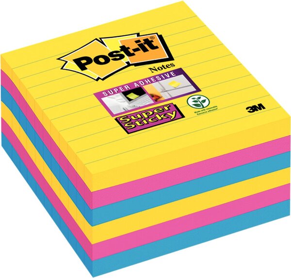 Image Post-it Super Sticky, 101x101 mm liniert, Rio de Janeiro Collection