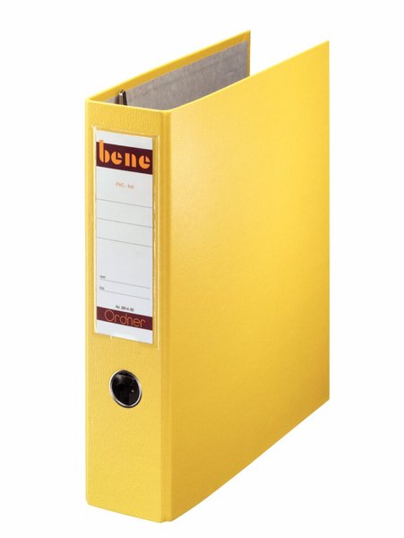 Image Postschekordner A4, 7,5 cm o.Kanten- schutz, gelb, 2 x A5 quer abheftbar