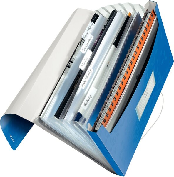 Image Projektmappe A4 WOW, PP, 5 dehnbare Fächer + 1 Zusatzfach, blau metallic