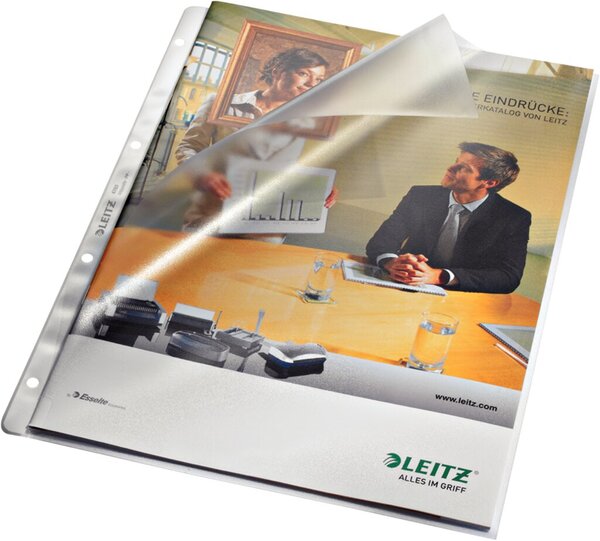 Image Prospekthülle A4 PP 0,13mm Papier oben u. Lochs. offen Standardloch.