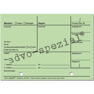 Image Prozessregister-Karteikarten, Einzelkarte, grün