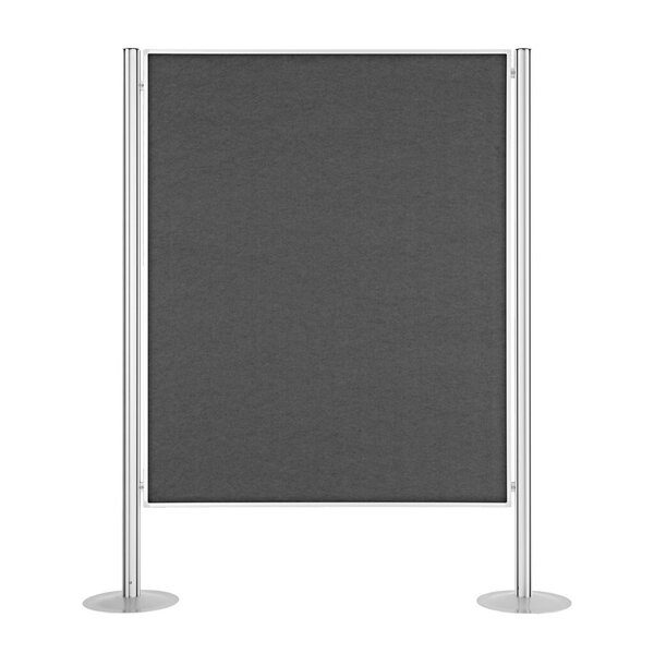 Image Präsentationswandset Filz grau Stationär, 134,5x180cm