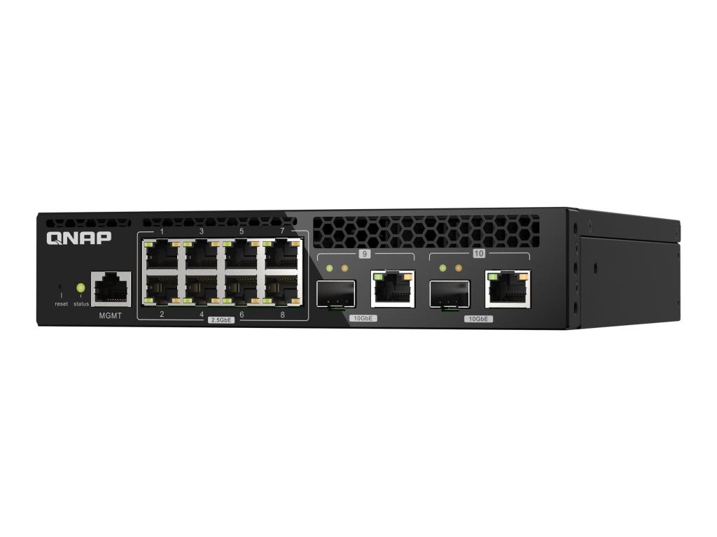 Image QNAP QSW-M2108R-2C, 8 port 2.5Gbps, 2 port 10Gbps SFP+/ NBASE-T Combo, web mana