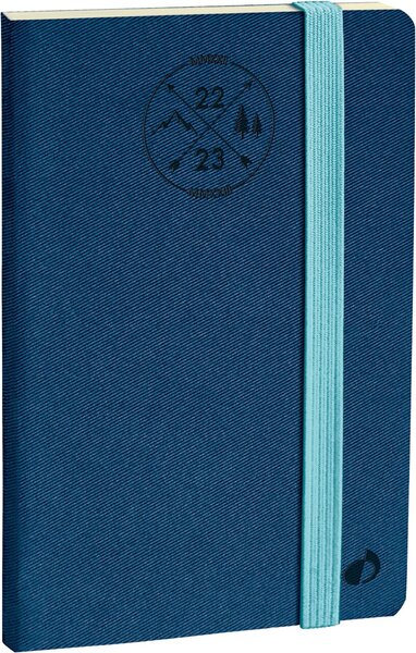 Image Wochenkalender 1W/2S blau, Horizontal 2-farbig rot/grau, 16 Monate