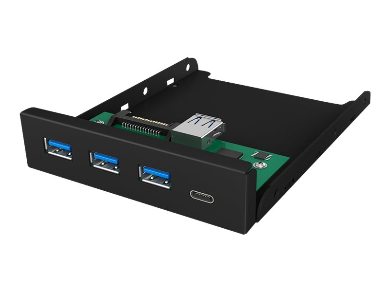 Image RAIDSONIC Icy Box IB-HUB1418-i3 Frontpanel mit USB 3.0 Type-C und Type-A Hub
