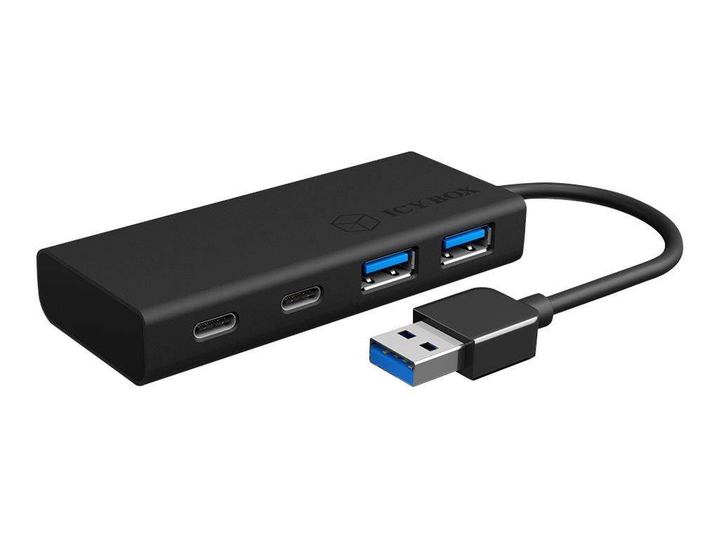 Image RAIDSONIC USB 3.0 Hub Type-A zu 2x Type-C und 2x Type-A USB Anschlüssen (IB-HUB