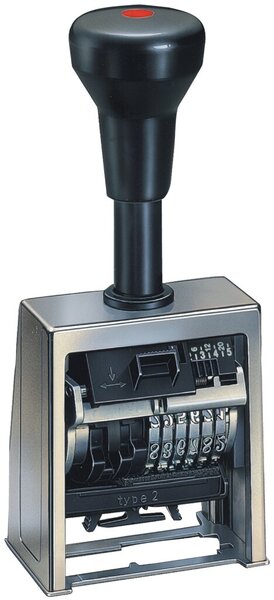 Image REINER SCT Reiner Paginierstempel B6, Schrifthöhe: 4,5 mm aus Metall, hochglanz