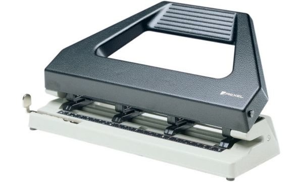 Image REXEL Mehrfachlocher 420 Variabel, schwarz-grau Stanzleistung: 30 Blatt, aus Me