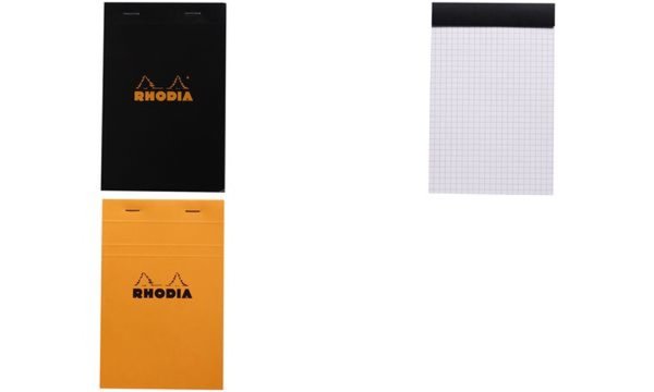 Image RHODIA Notizblock No. 14, 110 x 170 mm, kariert, schwarz (8017027)