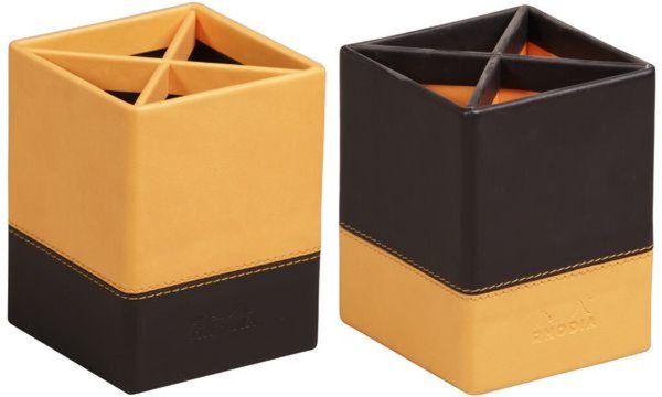 Image RHODIA Stifteköcher, aus Kunstleder , orange (8017064)