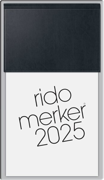 Image rido idé Tischkalender "Merker Miradur", 2025, schwarz