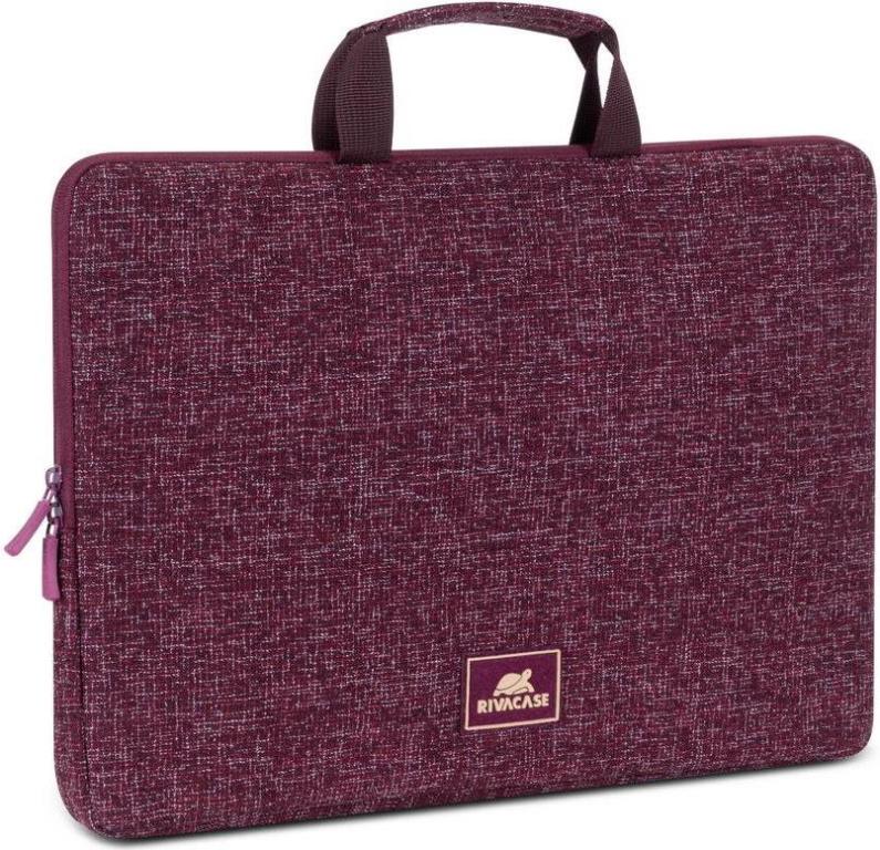 Image RIVACASE 7913 burgundy red Laptop sleeve 13.3  with handles