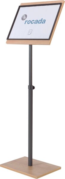 Image Infodisplay NAT0706 DIN A3 132x40x30cm Eleganter Ständer aus edlem Holz