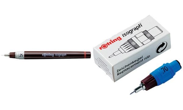 Image ROTRING Ersatz-Zeichenkegel für isograph 0,30 mm Farbcode: grau-grün (S0218250)