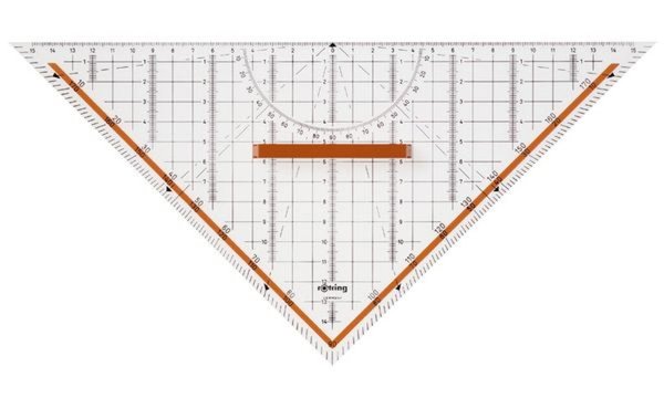 Image ROTRING Geometrie-Dreieck Centro, mit abnehmbarem Griff professionelles Zeichen