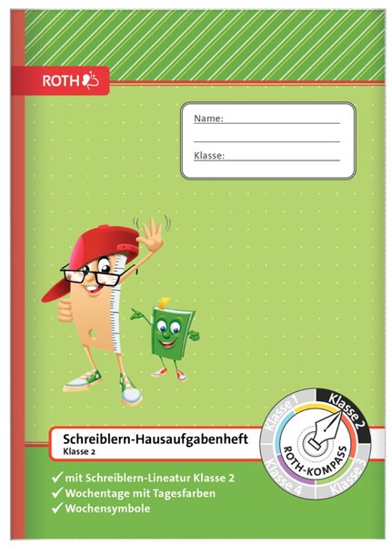 Image Hausaufgabenheft A4, Klasse 2 Schutzumschlag, Schreiblernlineatur,