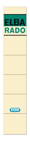 Image Rückenschild kurz/schmal chamois 34x190mm