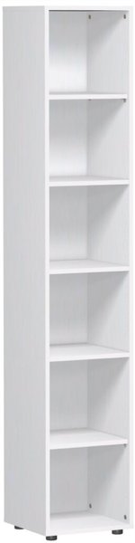 Image Regal 6 OH mit Standfüßen weiß 400x420x2160 Flex