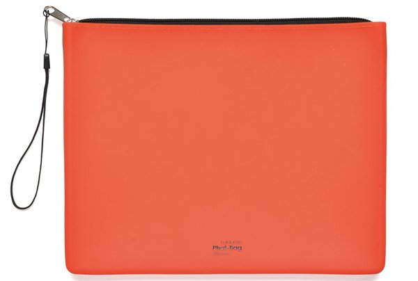 Image Reißverschluss-Beutel, A5, Silikon, rot, mit Handgelenkschlaufe