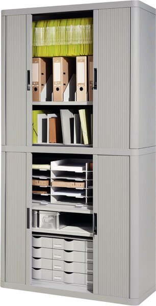 Image Rolladenschrank Stecksystem easyOffice lichtgrau 2m
