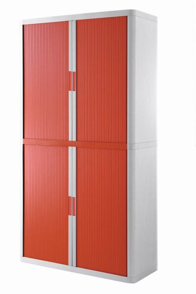 Image Rolladenschrank Stecksystem easyOffice weiss / rot 2m