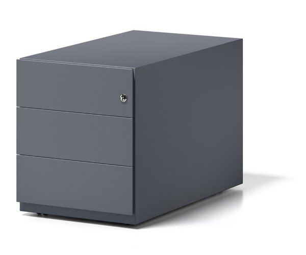 Image Rollcontainer Note mit Griffleiste anthrazit, 3 Universalschubladen