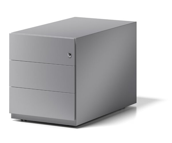 Image Rollcontainer Note mit Griffleiste silber, 3 Universalschubladen