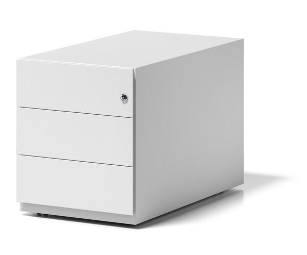 Image Rollcontainer Note mit Griffleiste verkehrsweiß, 3 Universalschubladen