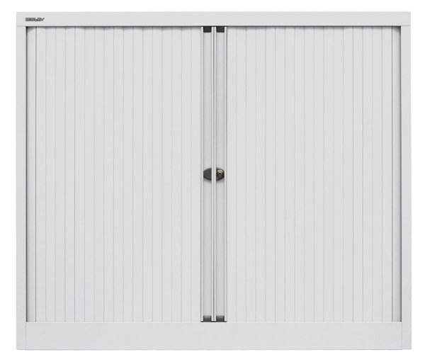 Image Rollladenschrank, 2 Fachböden, 2,5 Ordnerhöhen, lichtgrau