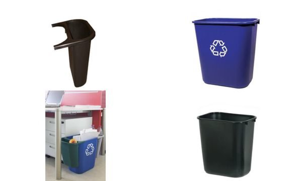 Image Rubbermaid Zusatzbehälter für Papie rkorb, schwarz (71240019)