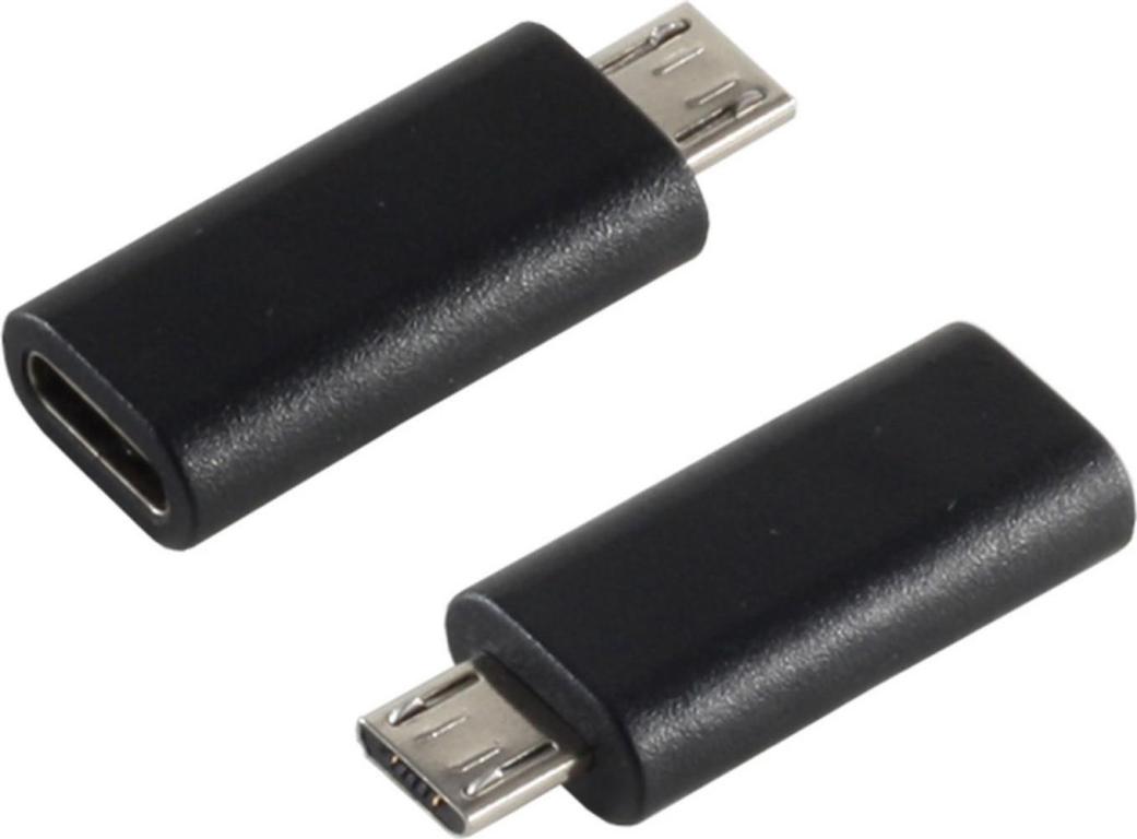 Image S-CONN 14-05019 USB 2.0 MicroB USB 3.1 C Schwarz Kabelschnittstellen-/adapter (
