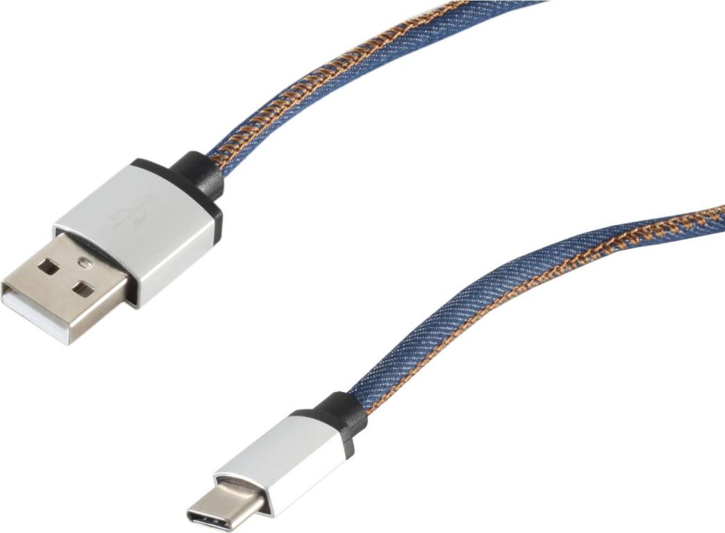 Image S-CONN 14-50030 2m USB A USB C Männlich Männlich Blau USB Kabel (14-50030)