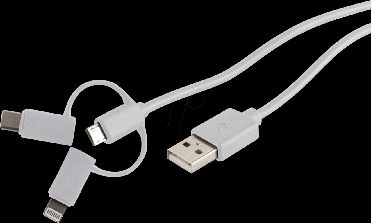 Image S-CONN SHIVERPEAKS SHVP BS1415036 - USB Lade-Sync Kabel 3in1 Micro/Typ C/Lightn